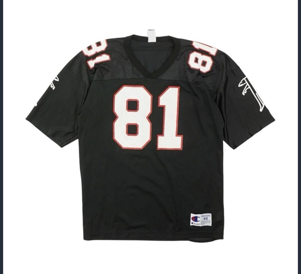Atlanta Falcon Jersey Mathis Large Black Logo Athletic Vintage
